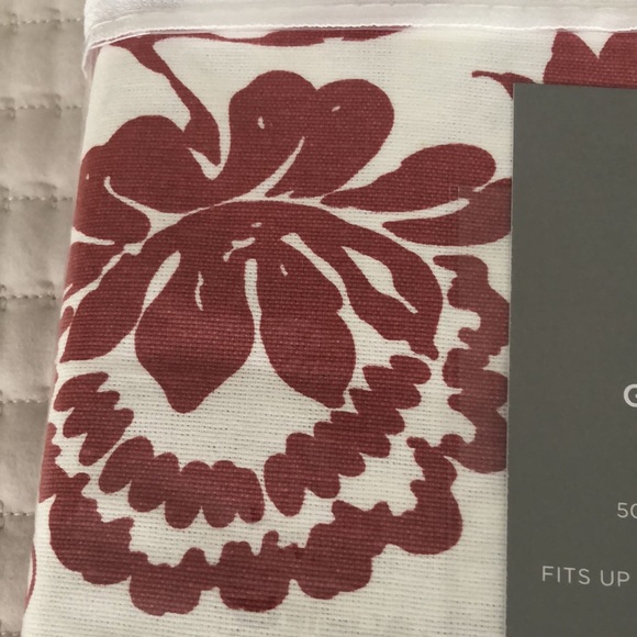 Grommet (4) panels 50x84 100% Cotton in coastal coral - Picture 6 of 10